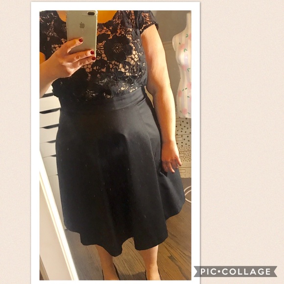 City Chic Dresses & Skirts - City Chic Black Nude Lace Party Dress sz L 18 20